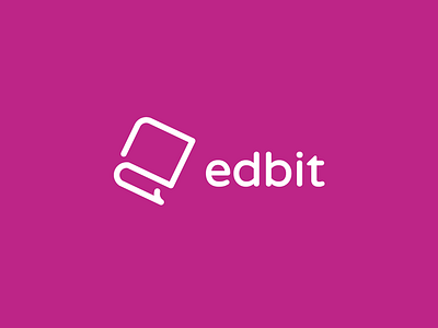 Edbit book brand mark branding branding agency e education elegant logo icon india logo mark negative space startup