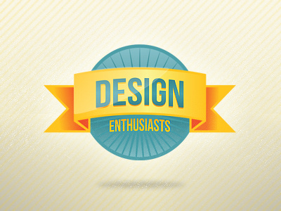 Design Enthusiasts a blue brand branding company design designers enthusiast gradient great logo sign tie yellow