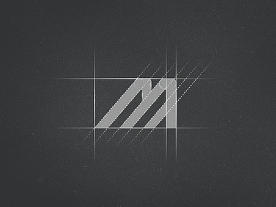 M icon [GRID] brand agency brandmark icon leaf logo mark minimal negative space startup structure tie tieatie unused