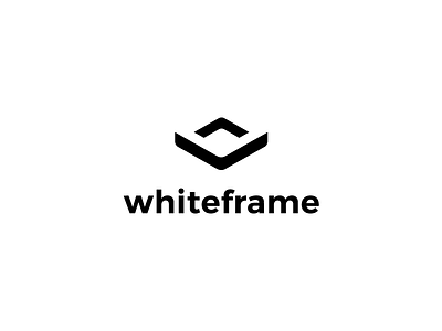 Whiteframe branding agency geometric geometry hand hands icon logo mark minimal negative space negative space logo simple logo