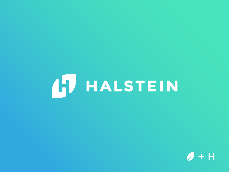 Halstein startup brand agency icon logo mark brandmark tieatie tie leaf negative space minimal structure unused