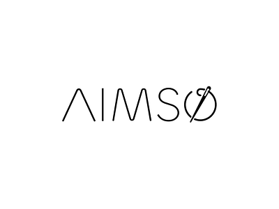 AIMSO logo design aiste brand designer branding fashion icon logo logo design minimal design needle simple logo tailor logo tieatie