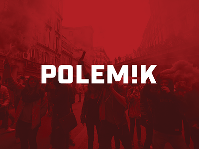 POLEMIK aiste argument blog logo design news polemic public publish tieatie typeface