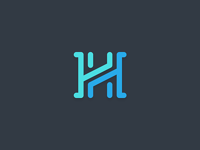 HH icon aiste brand agency h icon hh hosting logo agency logo design monogram negative space tieatie