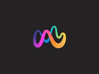 Statistic curves icon aiste branding branding agency colorful gradient illusion infinity logo design logo mark tieatie