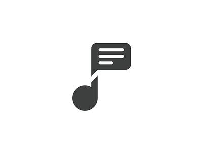 🎵 + 💬  Note + messaging icon