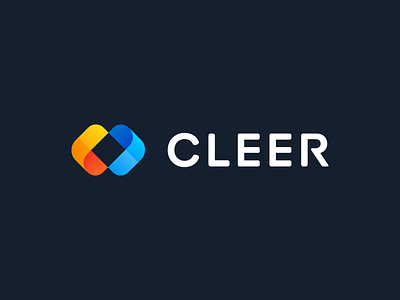 CLEER logo design aiste arrow branding branding agency colorful gradient illusion logo design logo mark point tieatie