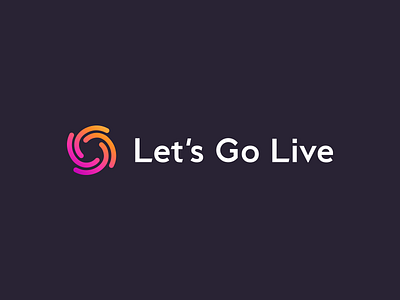 Let's Go Live - logo design aiste brand branding branding agency colorful gradient illusion logo design logo mark play button tieatie unique logo