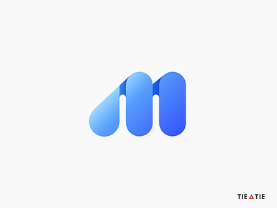 M icon aiste blue branding branding agency colorful construction design gradient grid icon logo logo agency logo design logo mark m letter minimal negative space simple logo startup tieatie