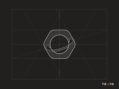 Orbit icon [GRID] branding negative space comet aiste tieatie grid construction icon negative space logo orbit mark geometric planet design icon