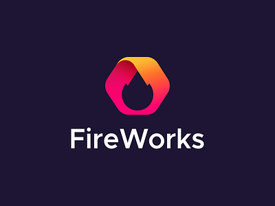 FireWorks logo design