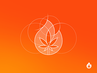 Fire! [ICON CONSTRUCTION] branding cannabis colors concept design icon illustration logo