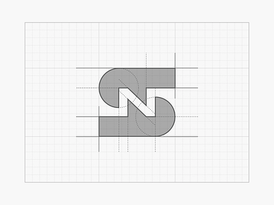 S+N negative space monogram icon [GRID]