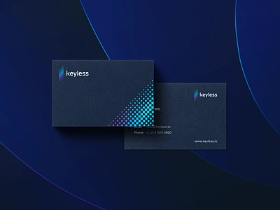 Keyless - business cards authentication biometric blockchain blockchaintechnology brand brand agency brand architect brand director brand strategy branding crypto crypto brand gradient color gradient color inspiration gradient design keyless logo mark minimal security tieatie