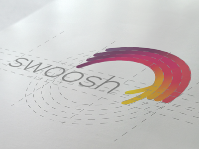 swoosh brand branding colourful fun guides icon identity logo mark rules swipe swoosh tie a tie touch vivid
