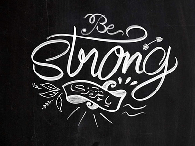 Be strong my dear branding calligraphy logo design font illustration illustrator logo typography ui vector