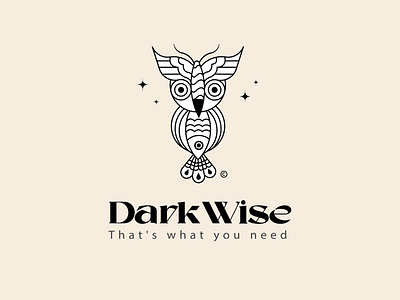 Dark Wise logo branding calligraphy logo design font illustration illustrator logo typography ui vector