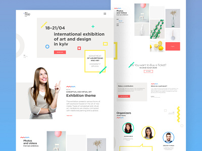 Art and Design Exhibition Landing Page art artwork design exhibition landing landing page landing page design landingpage ui ui design uidesign uiux ux ux design uxdesign uxui web web design webdesign website