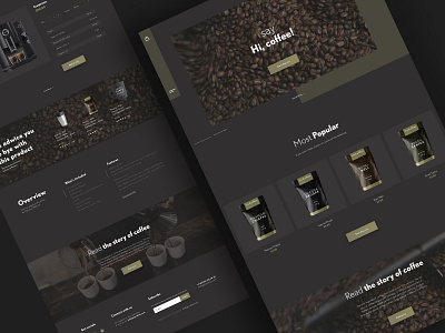 Mycoffee - online coffee shop coffee coffee bean coffee shop coffeeshop design landing landing page landing page design landingpage ui ui ux ui design uidesign uiux ux web web design webdesign website website design