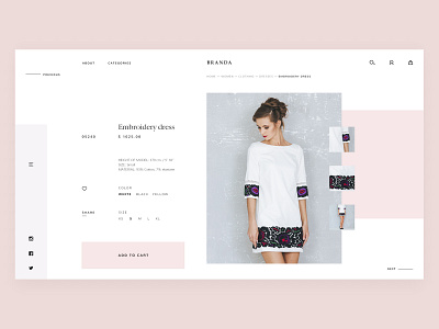 Branda - product page design fashion fashion web fashion website product product design product page productdesign ui ui ux ui design uidesign uiux ux ux ui uxui web web design webdesign website website design