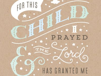 For This Child lettering typography vector