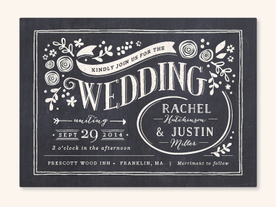 Alabaster Florals floral lettering typography vector vintage wedding invitation
