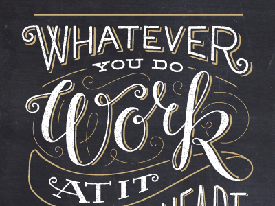 Whatever you do lettering typography vector vintage