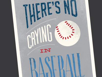 No Crying In Baseball illustration sports vector