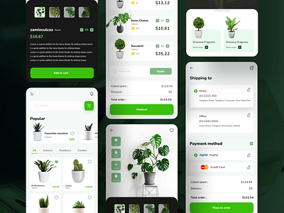 Plant Shop Application app design ui uiux ux web