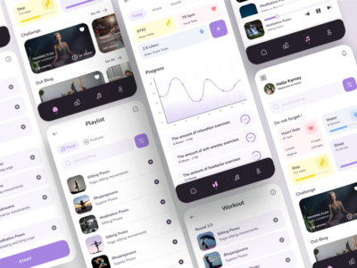 Meditation app by Gita Zahraei on Dribbble