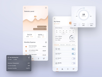 Smart Home App by Gita Zahraei on Dribbble