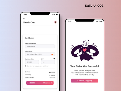 Credit  Card Check Out UI Design