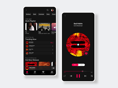 Mobile Music Streaming App app design dribbble mobile app music player ui user experience user interface ux ux design