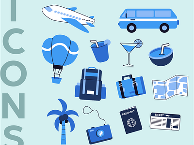 Illustration system - travel agency - icons