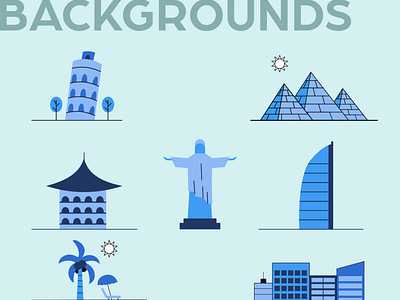 Illustration system - travel agency - Backgrounds