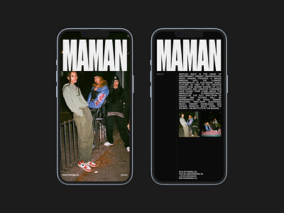 Maman app clean design layout minimal mobile app typography ui ux whitespace