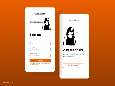 #DailyUI 001 - Sign Up app blush dailyui dailyui 001 design illustration mobile signup