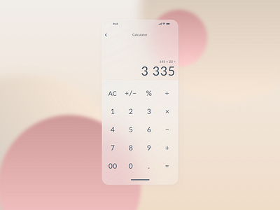 DailyUI 004 - Calculator calculator dailyui dailyui 004 glassmorphism mobile