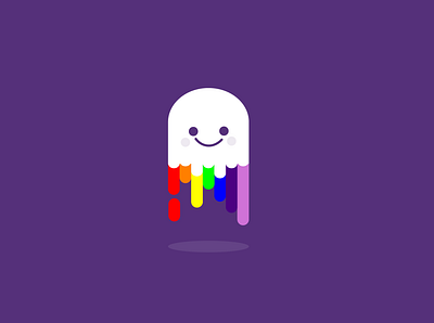 Rainbow Casper animation art branding cute design icon illustraion illustrator logo vector