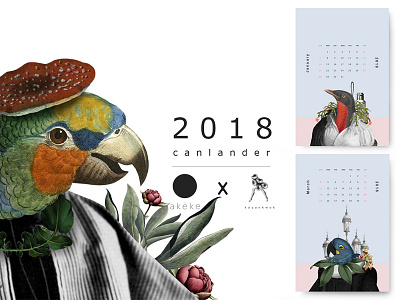 Birdman 2018 Calendar bird calendar collage graphic design hong kong illustration kayankwok postcard retro vintage