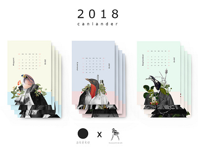 Birdman Calander bird calendar collage graphic design hong kong illustration kayankwok postcard retro vintage