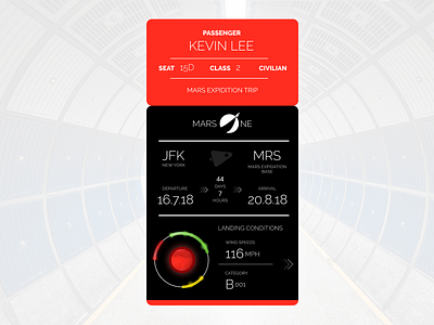 Daily Ui 023 boarding pass daily ui daily ui 023 mars