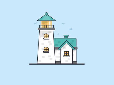 Lighthosue figma illustration lighthouse