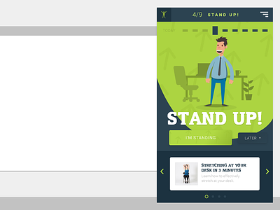 Stand up Desktop App character desktopapp illustration standup