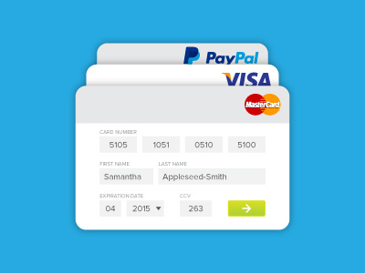 Day 004 - Credit card details credit card dailyuielement form mastercard paypal visa