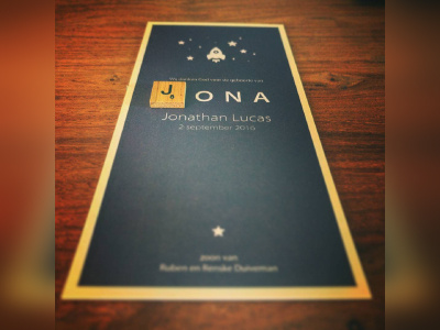 Birth Announcement Card for Jona