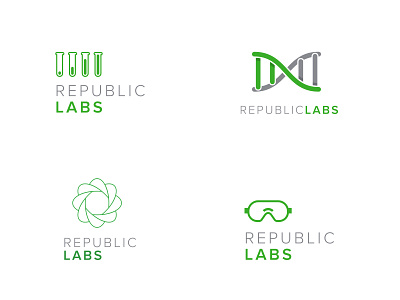 Republic Labs branding illustration logos