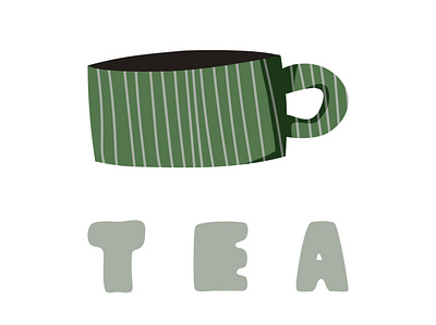 tea colorful design flat illustration vector