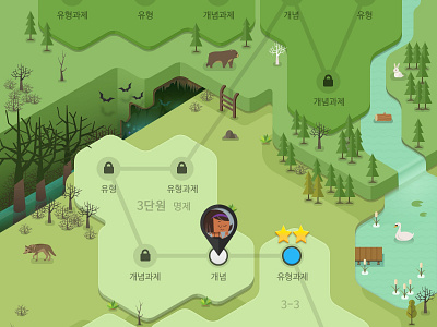 map for the gamification_wood daekyo ed tech illustration knowre logo map summit