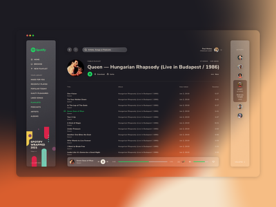 Spotify App (Concept) app branding clean concept dashboard design gradient music music app sketch spotify ui web design